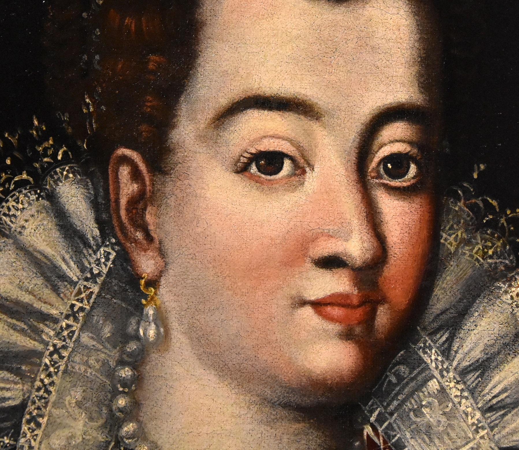 Portrait de femme Pulzone Peinture à l'huile sur toile Grand maître italien 16ème siècle Roma en vente 3
