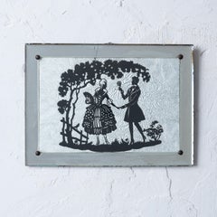 Scissor Art Silhouette with Mirrored Frame