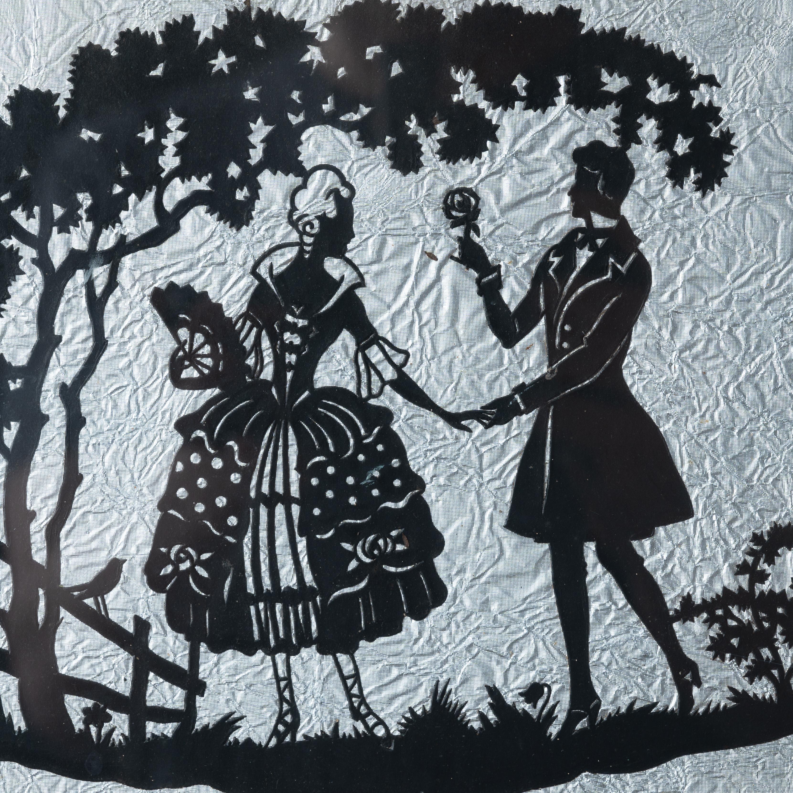 Silueta Arte Tijera con Marco Espejado Arte popular en venta