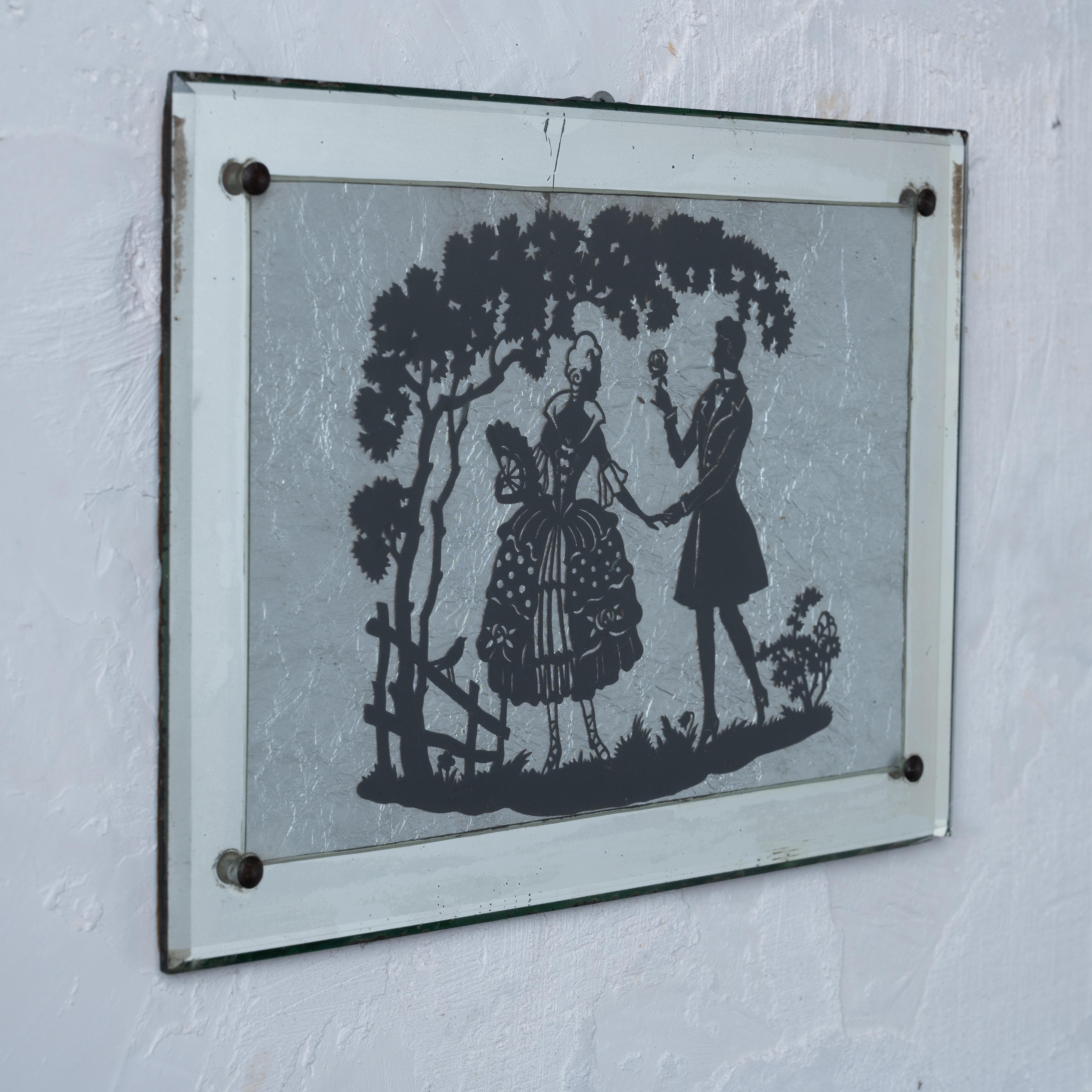 Silueta Arte Tijera con Marco Espejado Desconocido en venta