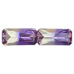 Scissor Cut 3.85 Carat Natural Loose Ametrine Pair Gemstone For Jewellery