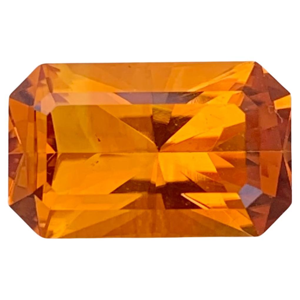 Scissor Cut 4.25 Carats Natural Loose Orange Madeira Mandarin Citrine Ring Gem For Sale