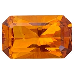 Bague citrine mandarine Madeira orange non sertie de 4,25 carats