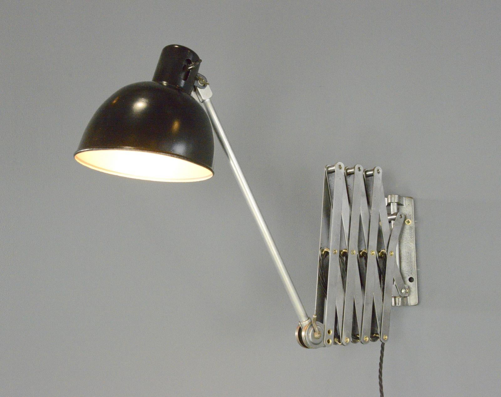 Scissor Lamp By Bunte & Remmler Circa 1930s For Sale 6