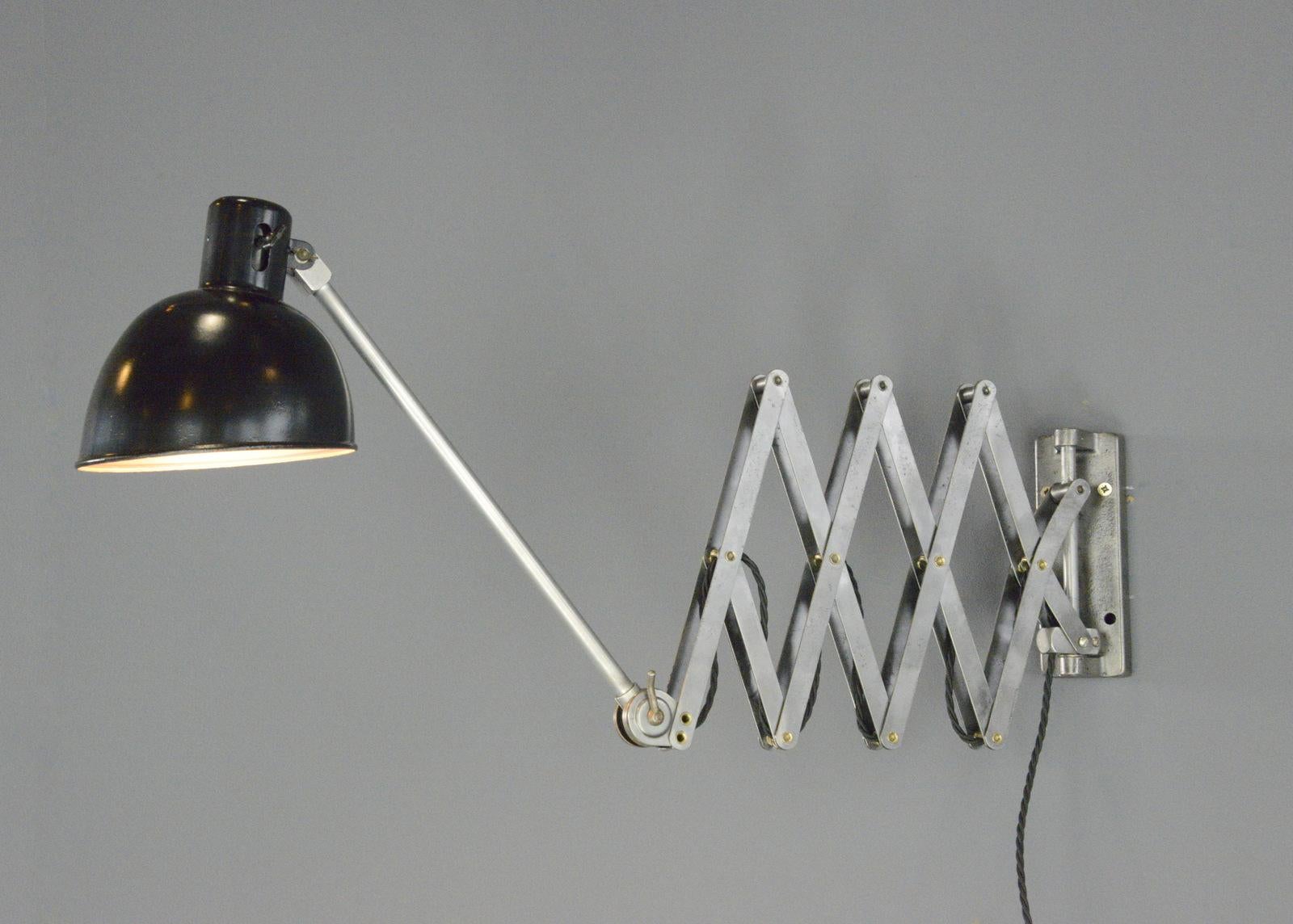 Scissor Lamp By Bunte & Remmler Circa 1930s For Sale 2
