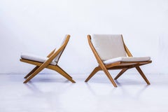 "Scissor" Lounge Chairs by Folke Ohlsson