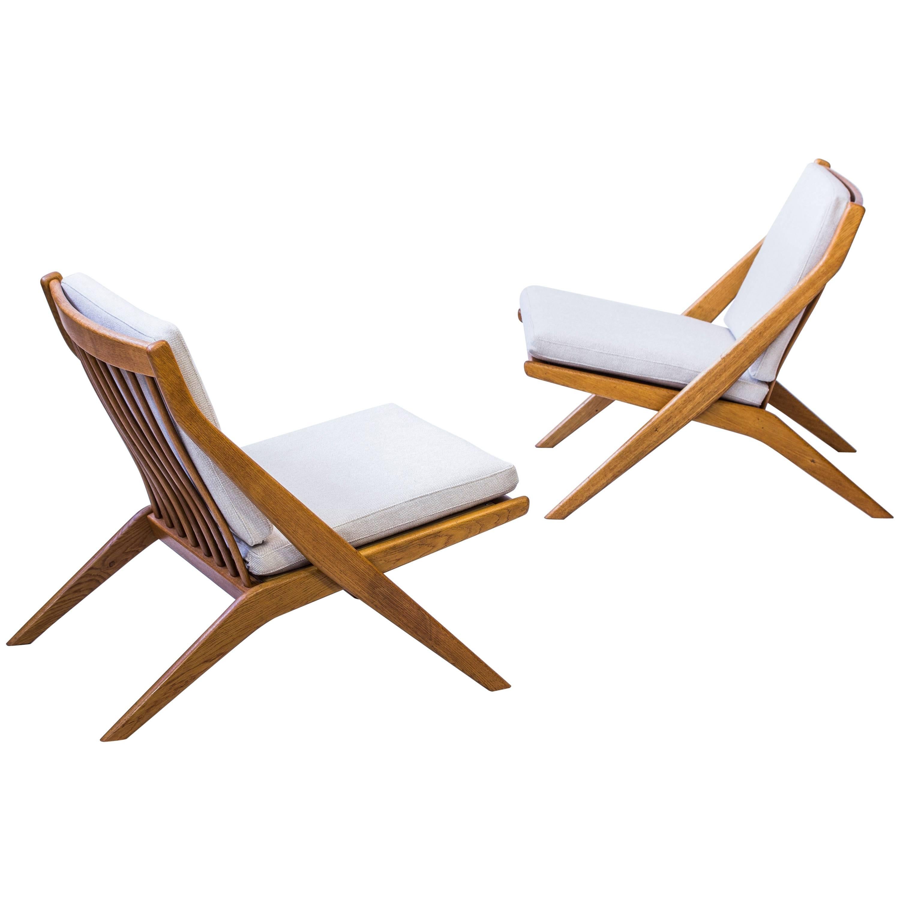 "Scissor" Lounge Chairs by Folke Ohlsson