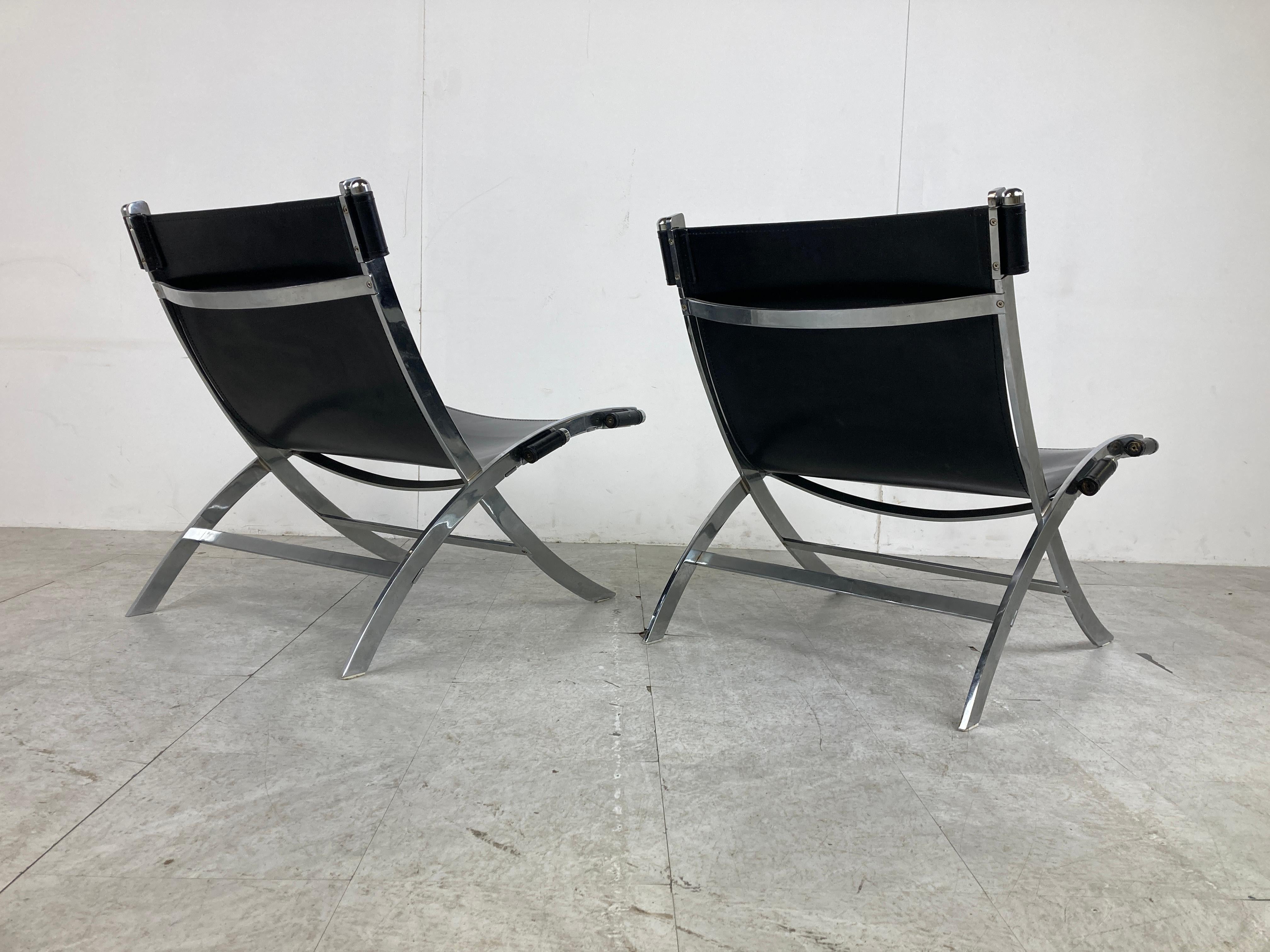 Scissor Lounge Chairs by Paul Tuttle and Antonio Citterio for Flexform, 1980s 3