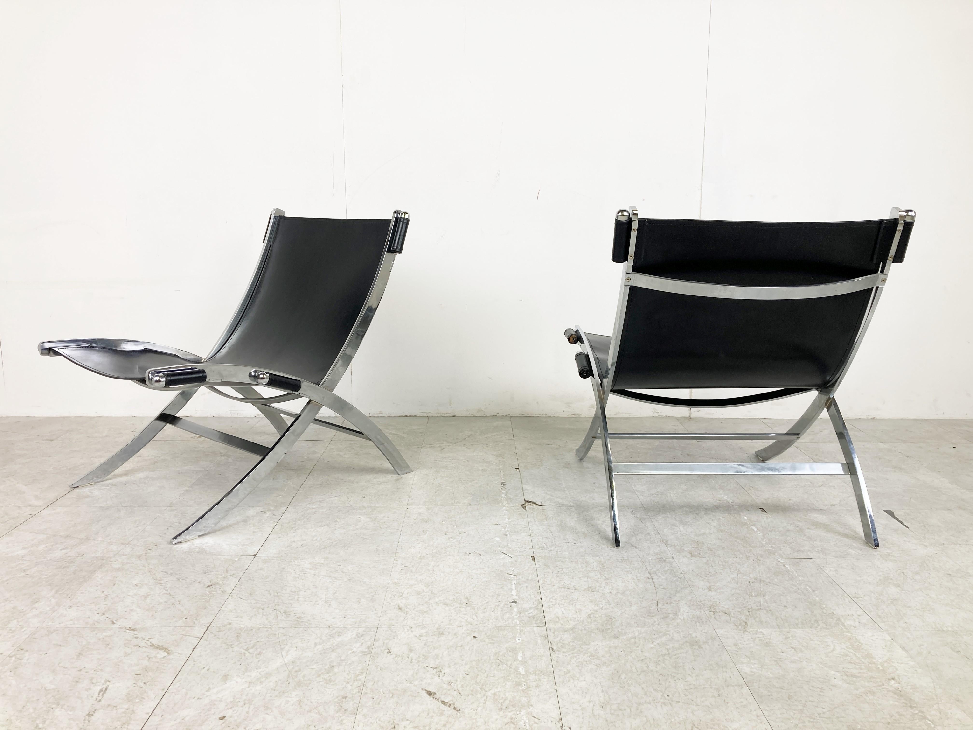 Scissor Lounge Chairs by Paul Tuttle and Antonio Citterio for Flexform, 1980s 6