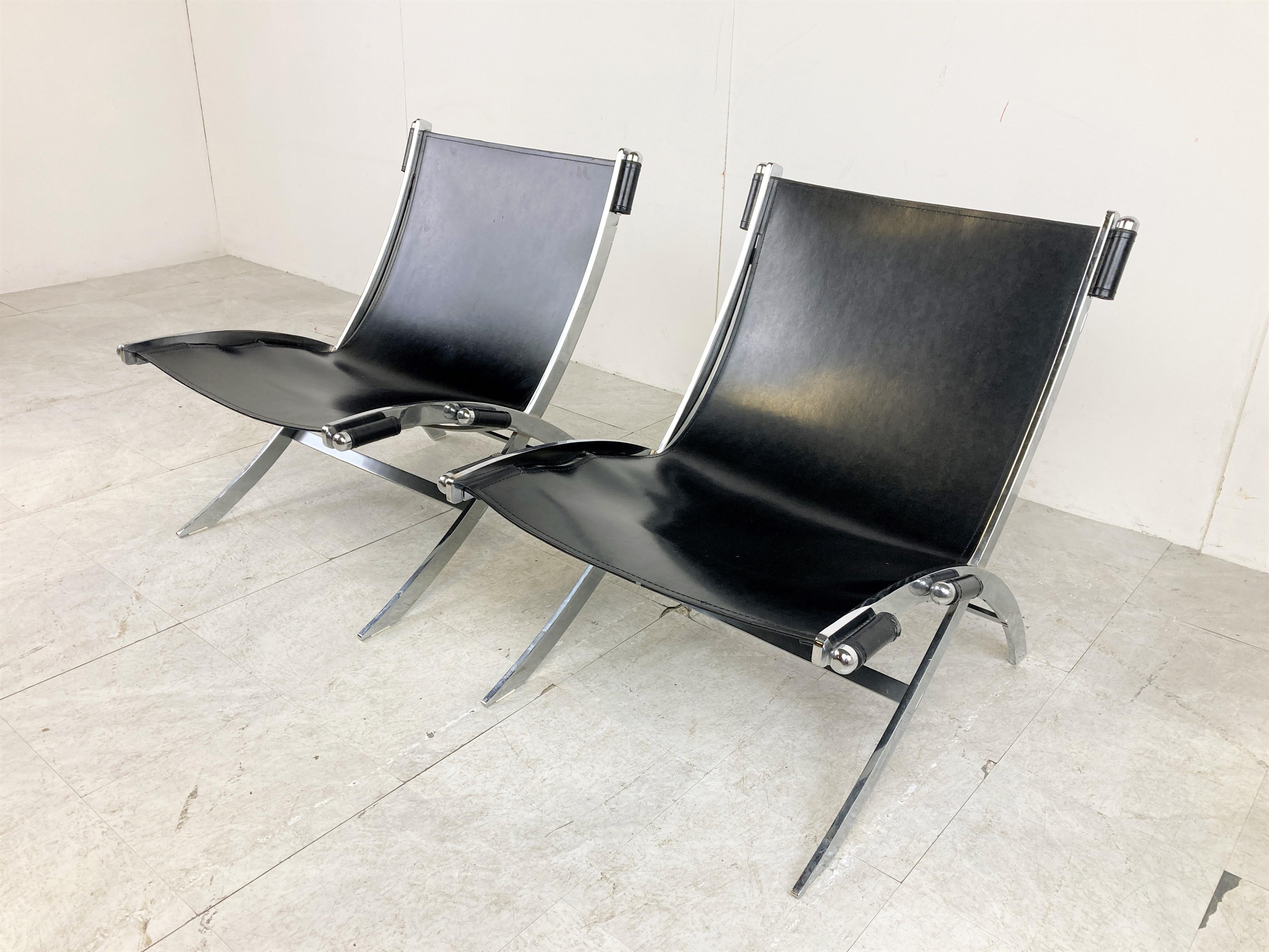 Scissor Lounge Chairs by Paul Tuttle and Antonio Citterio for Flexform, 1980s In Good Condition In HEVERLEE, BE