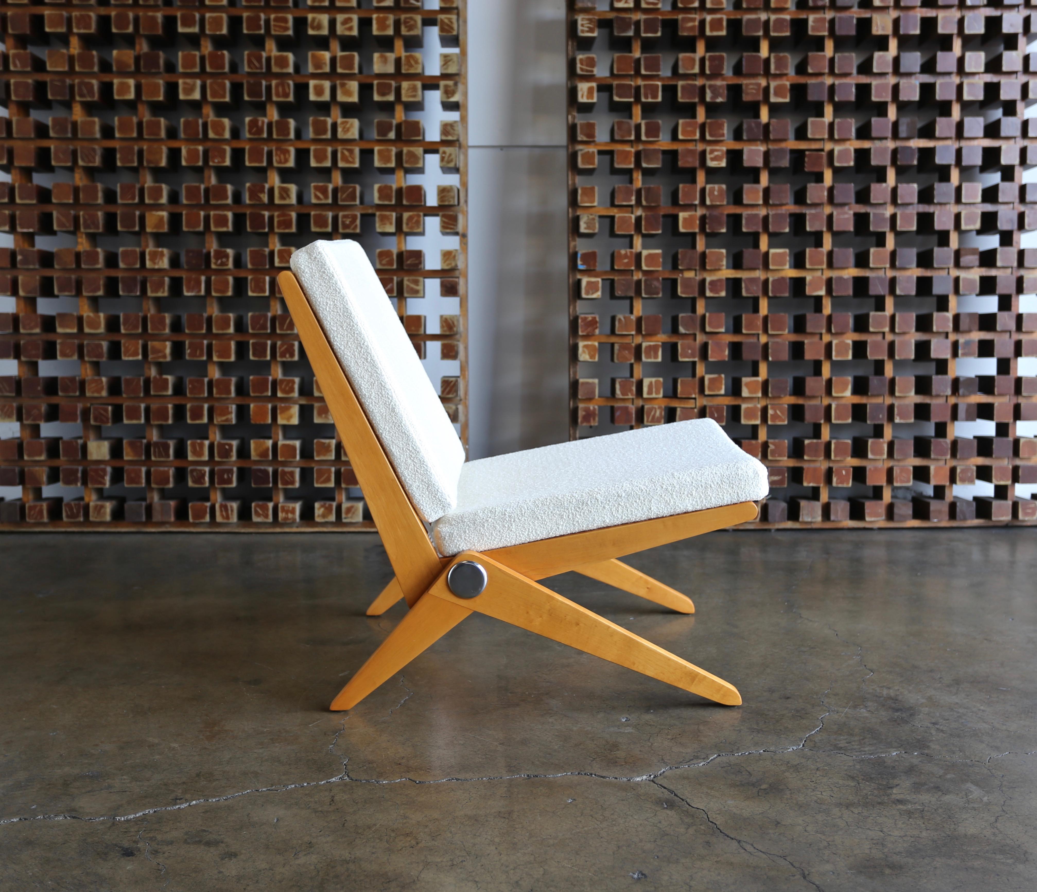20th Century Scissor Lounge Chairs by Pierre Jeanneret for Knoll International