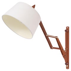 Scissor Teak Wall Lamp Holland, 1960s