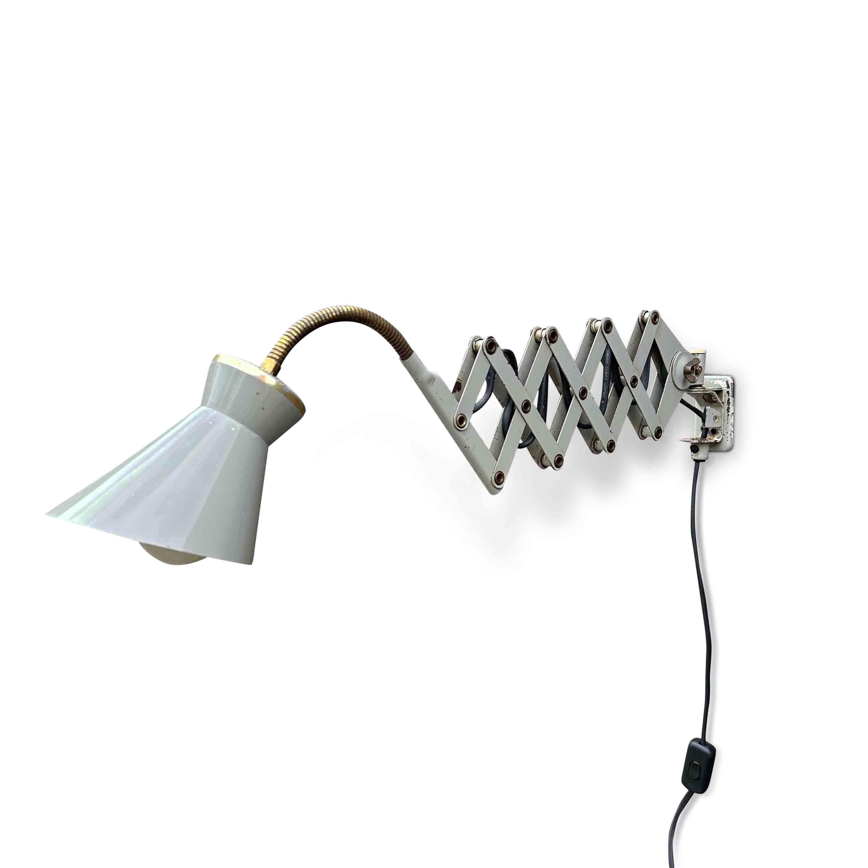 Scissor Wall Lamp Scone 'Model 105' by Karl Lang for Sis Leuchten, Germany, 1950 4