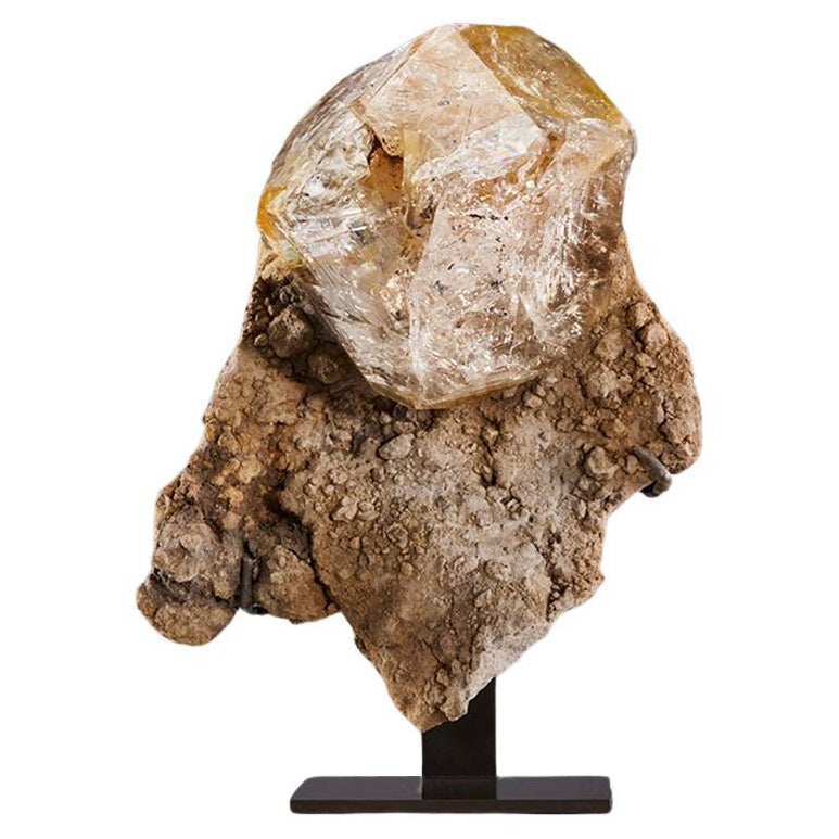 Auffälliger großer Herkimer-Diamant auf seiner einheimischen Matrix