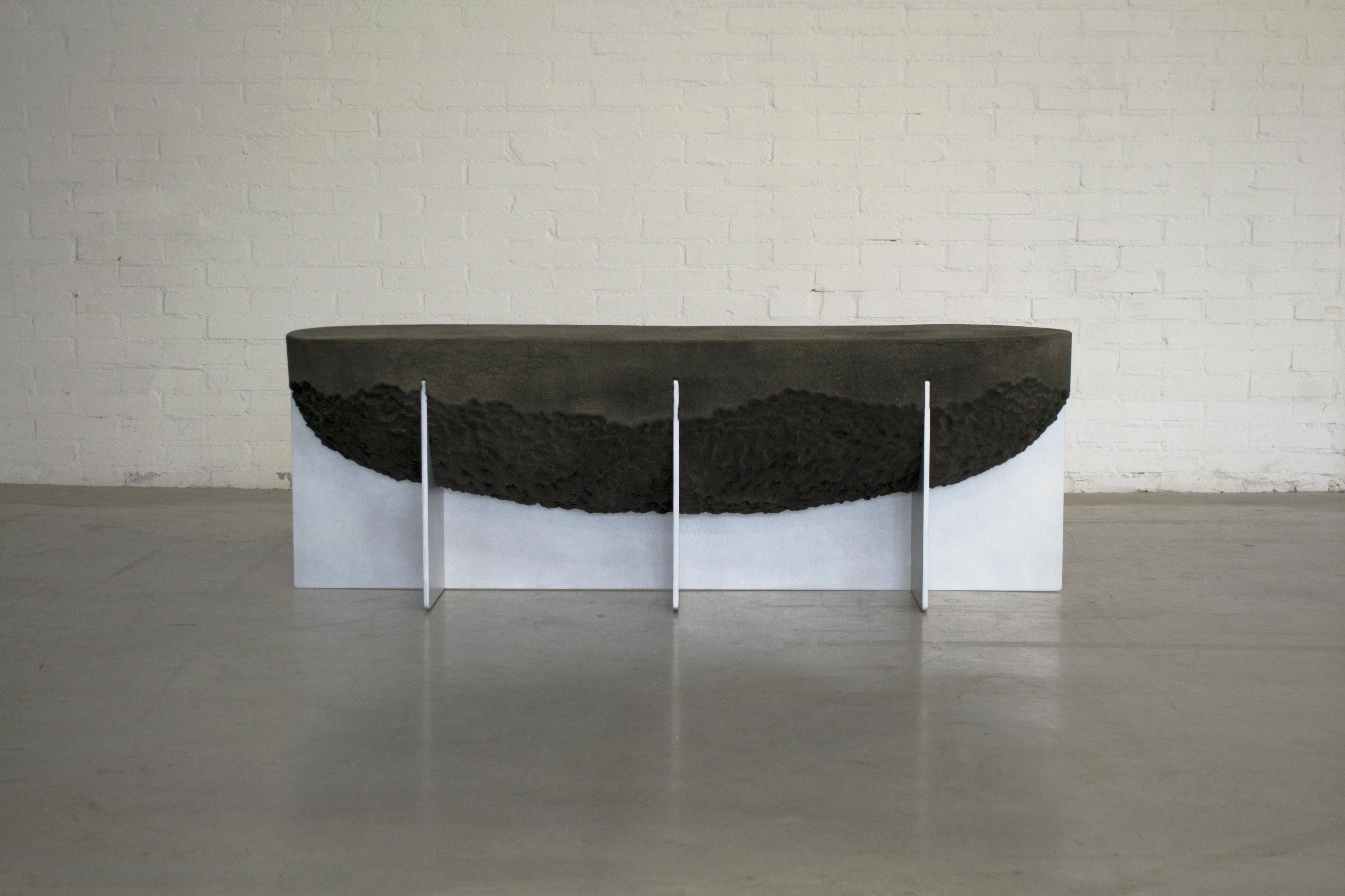 Aluminum Sclpt Bench by Onno Adriaanse For Sale