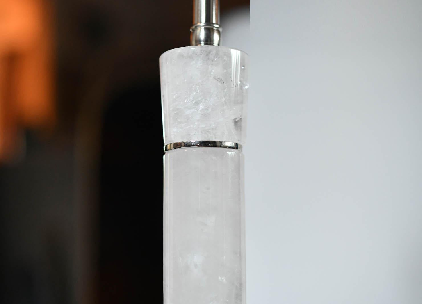 Cristal de roche Lampes SCN Rock Crystal de Phoenix en vente