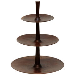 Scnadinavian Modern Fruit Bowl in Three Levels in Teak Wood by SG, circa 1950