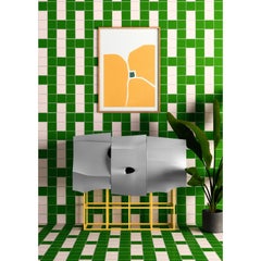 Scocca Cabinet in Powder-Coated Recyclable Aluminum by altreforme