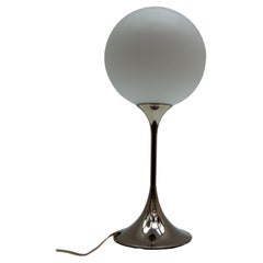 Vintage Scolari White Opal Globe Table Lamp