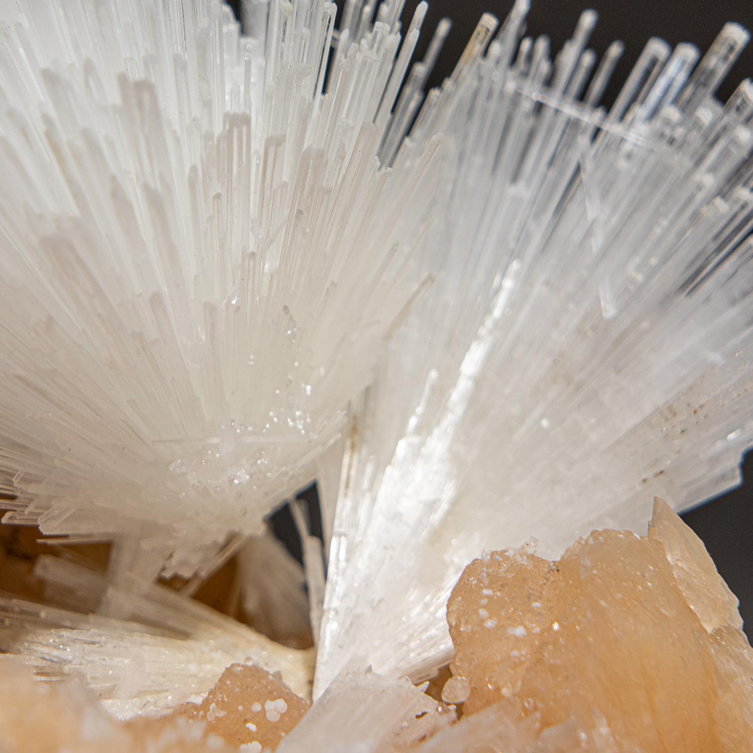 Contemporary Scolecite on Stilbite From Nasik District, Maharashtra, India (1.3 lbs) For Sale