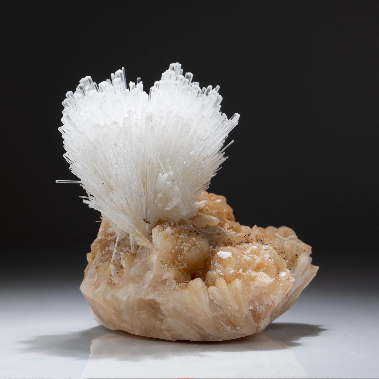 Scolecite on Stilbite From Nasik District, Maharashtra, India (2.20 lbs) In New Condition For Sale In New York, NY