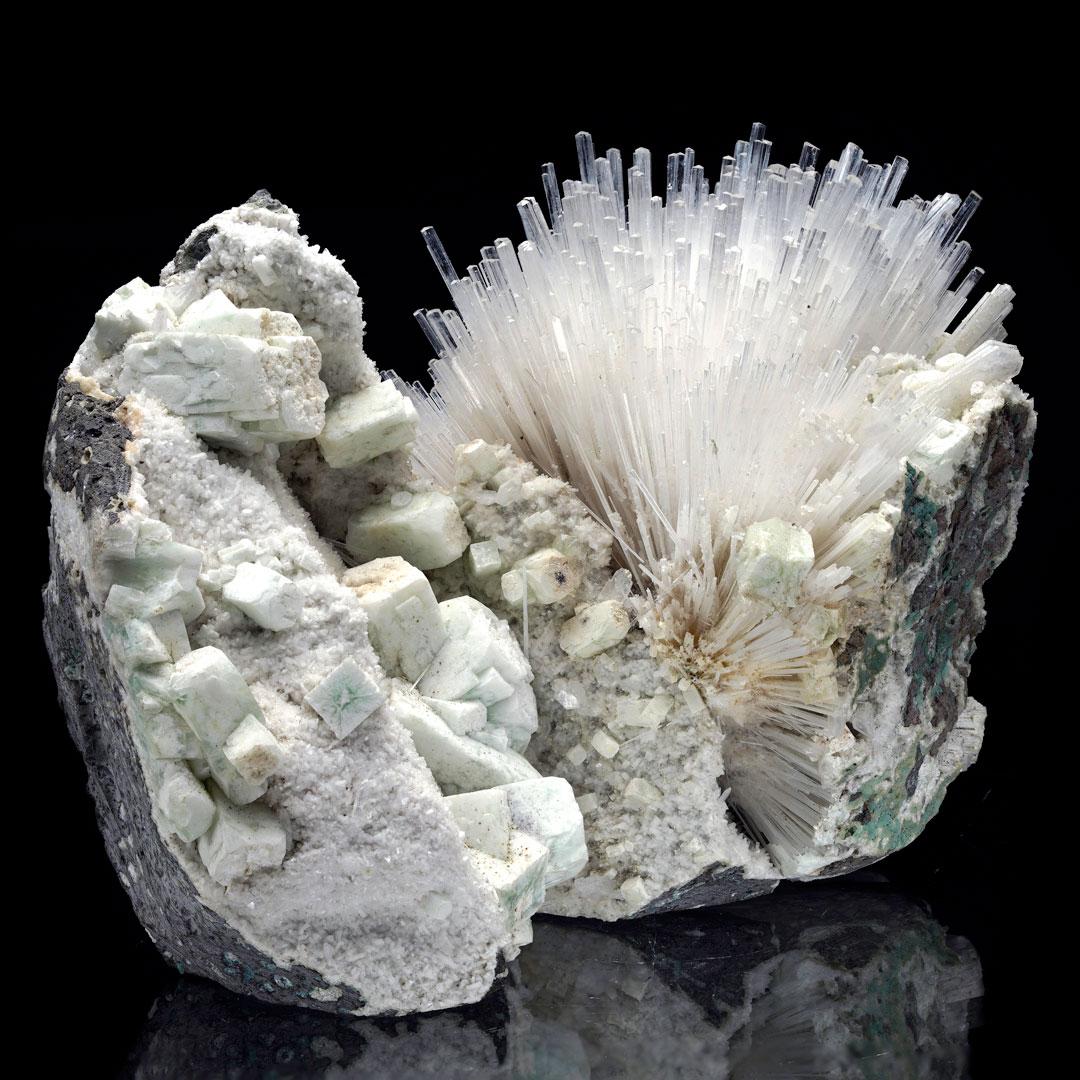 Indiano Scolecite con apofillite verde - 3,52 lb in vendita