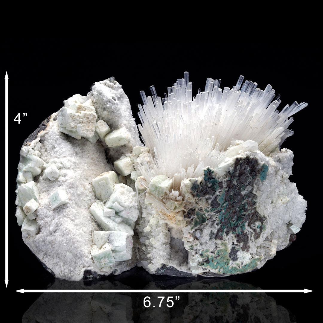 Scolecite avec Apophyllite verte - 3.52 lb en vente 1