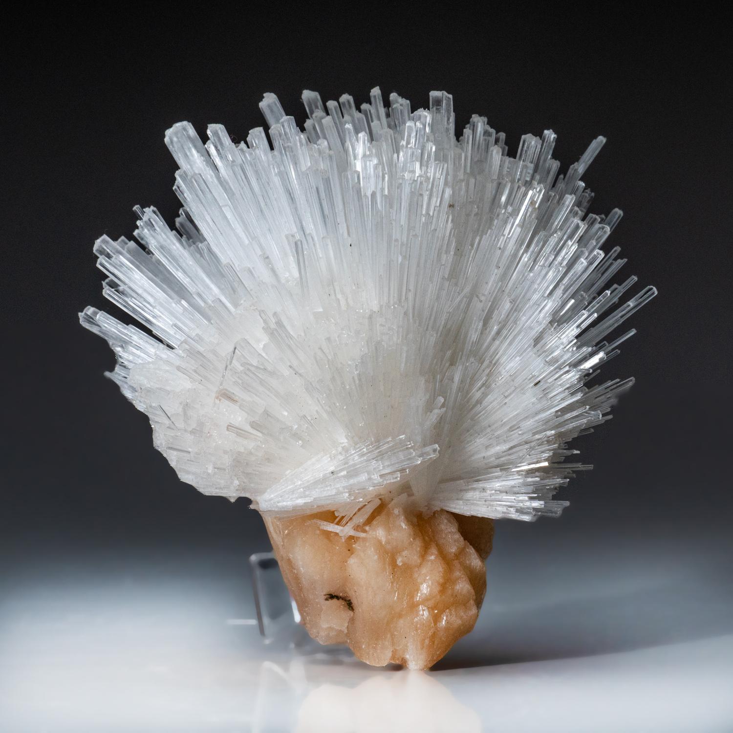 Scolecite with Stilbite From Nasik District, Maharashtra, India (1.4 lbs) In New Condition For Sale In New York, NY