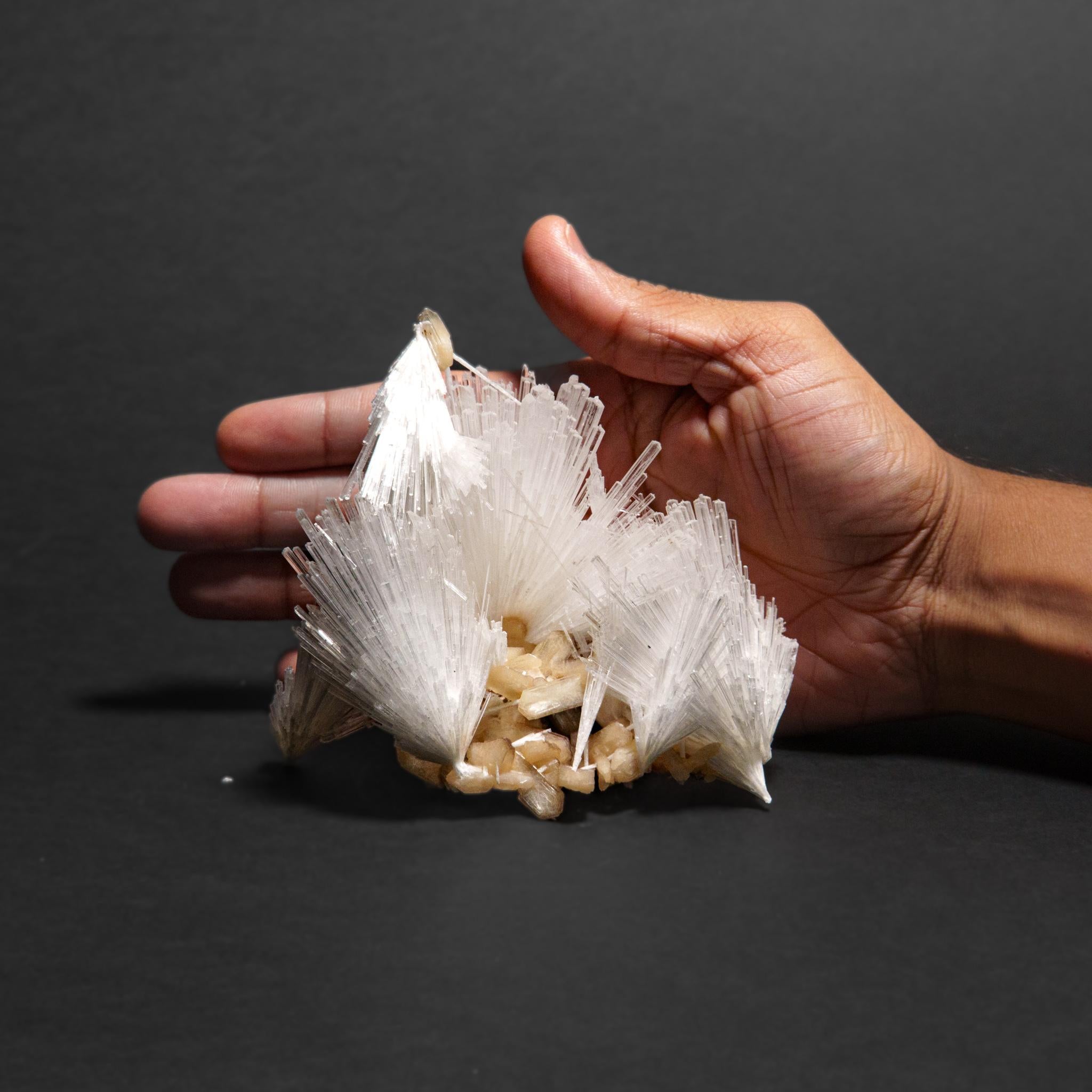 Scolecite avec Stilbite Du District de Nasik, Maharashtra, Inde (252.6 grammes) en vente 1