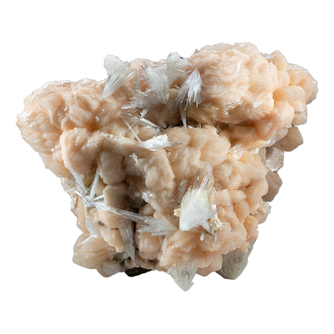 Scolecite con Stilbite dal distretto di Nasik, Maharashtra, India in vendita
