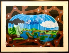 Scoli Acosta Large Contemporary Mixed Media Painting LA Artist External Horizons