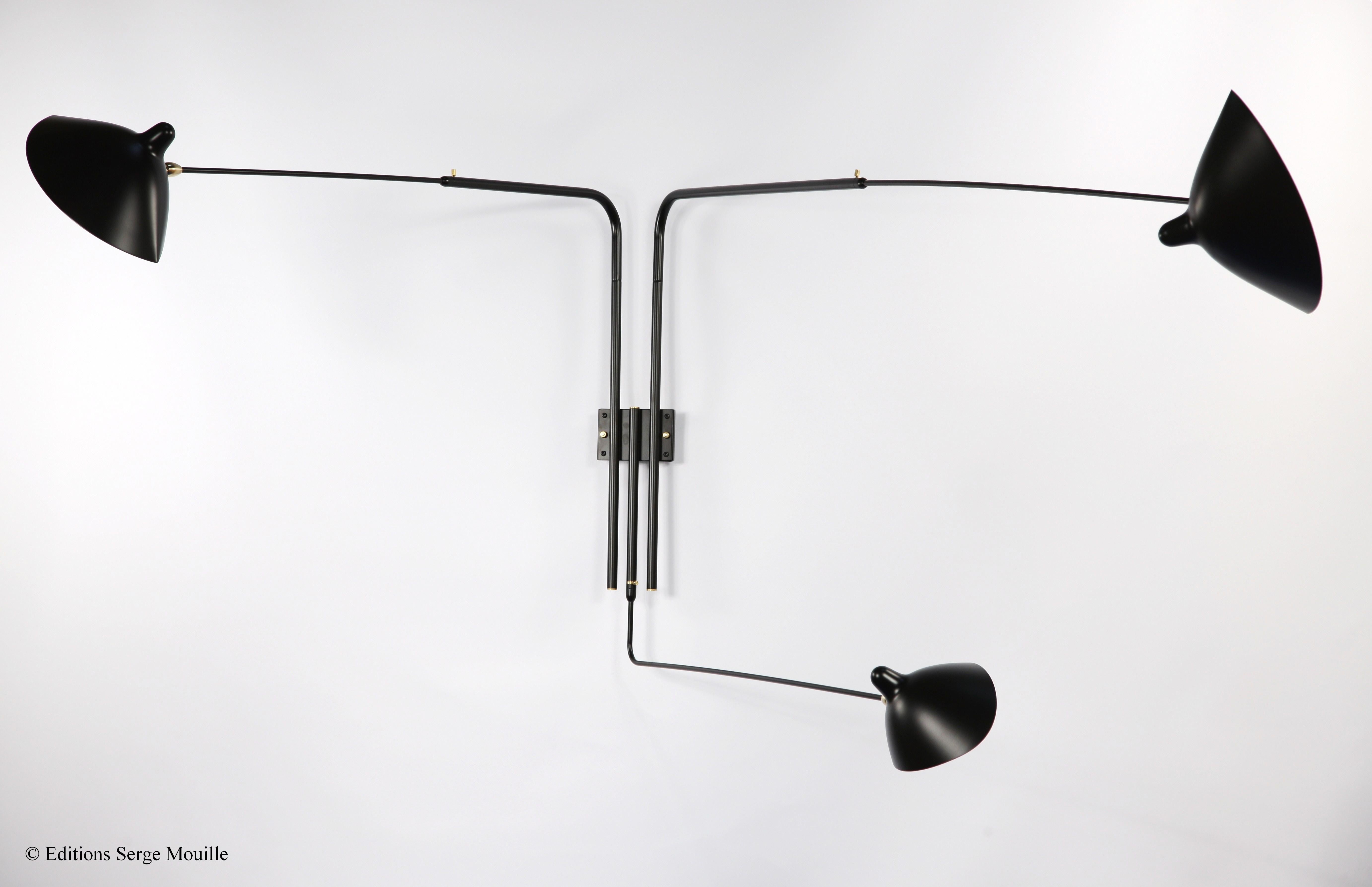 Sconce 1 Rotating Curved Arm by Serge Mouille 5