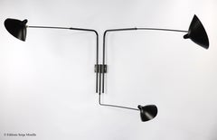 Sconce 3 Rotating Straight Arms by Serge Mouille