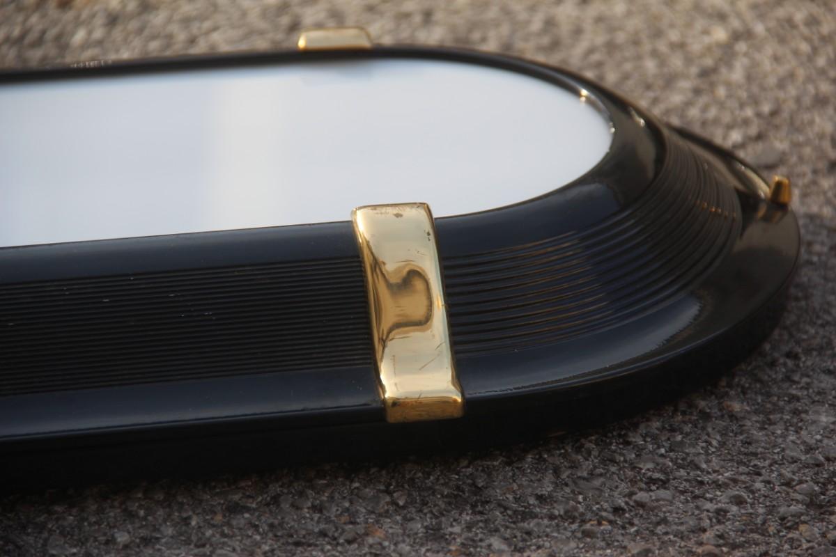 Art Deco Sconce Black Gold Color Italian Design 1970 Sottsass Stile Plexiglass White  For Sale