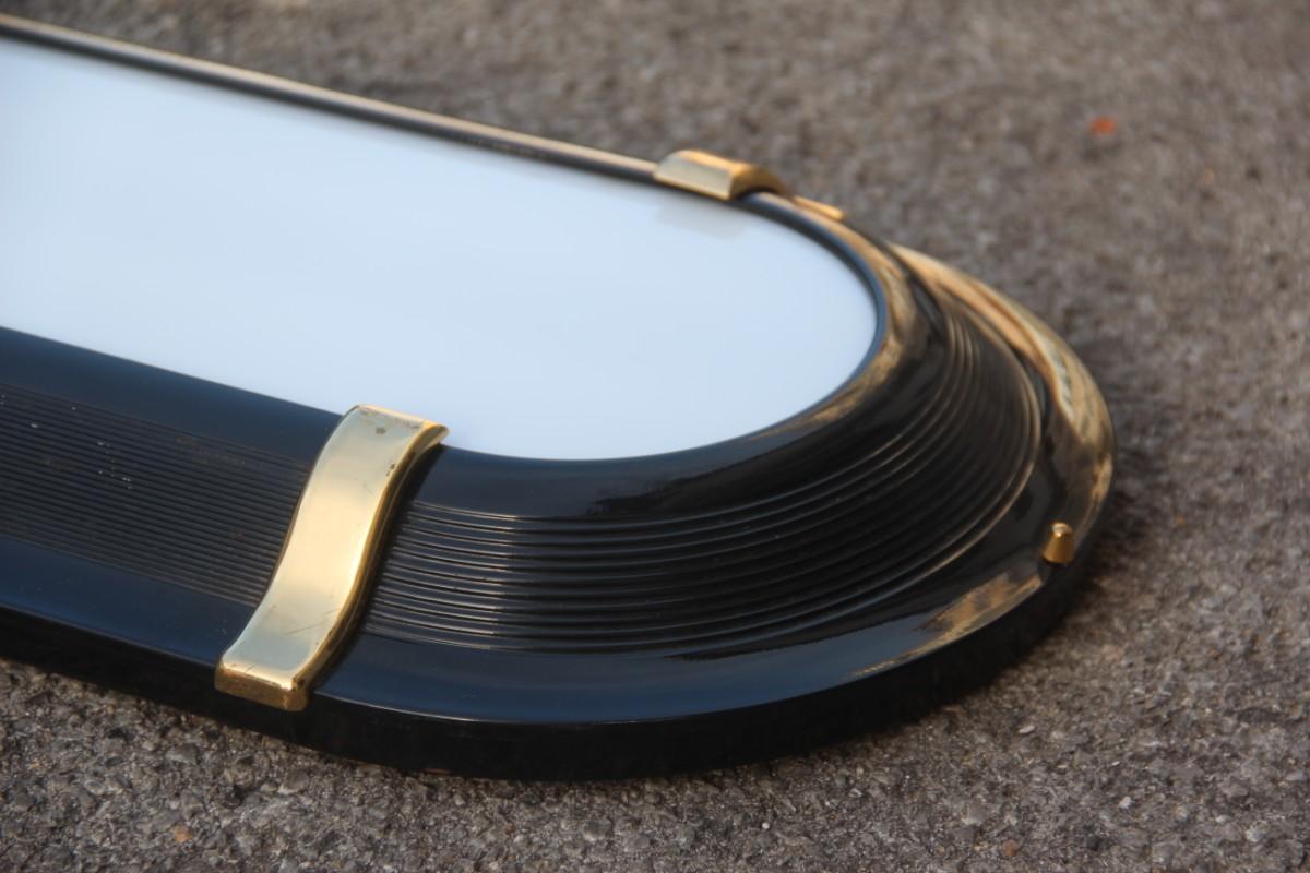 Fine XX secolo Applique Nero Colore Oro Design Italiano 1970 Sottsass Stile Plexiglass Bianco in vendita