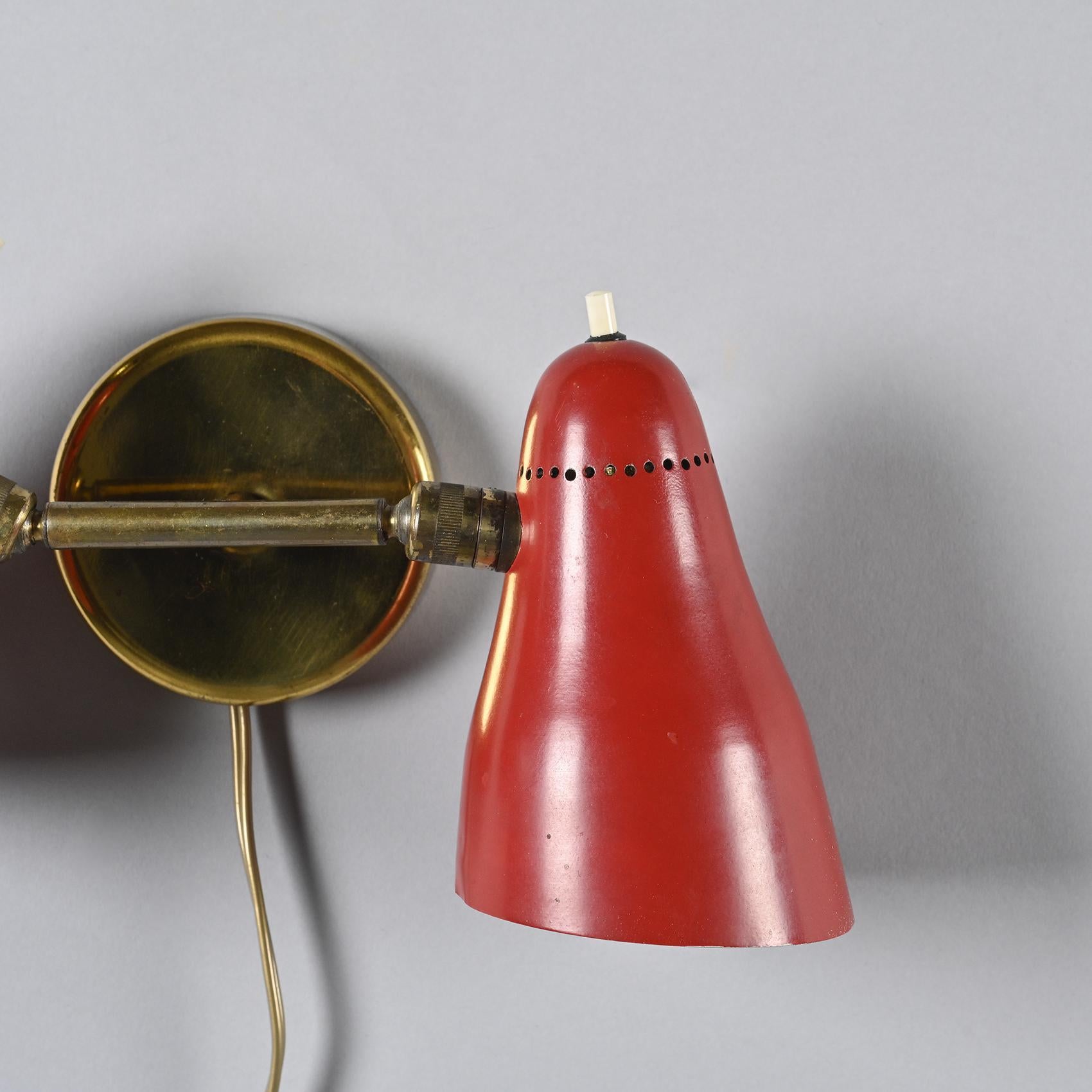 French Sconce by Giuseppe Ostuni, O'Luce circa 1950 For Sale