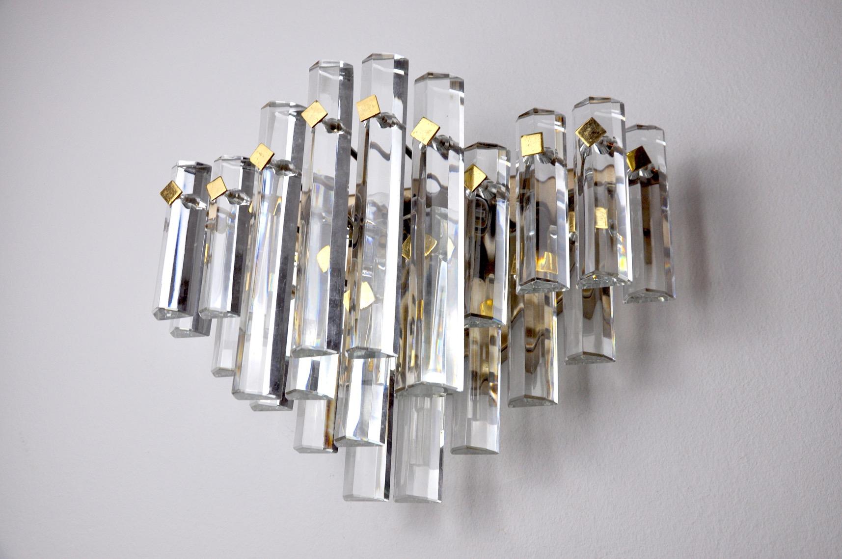 Hollywood Regency Sconce by Paolo Venini for Carmer, Italy, 1970s For Sale