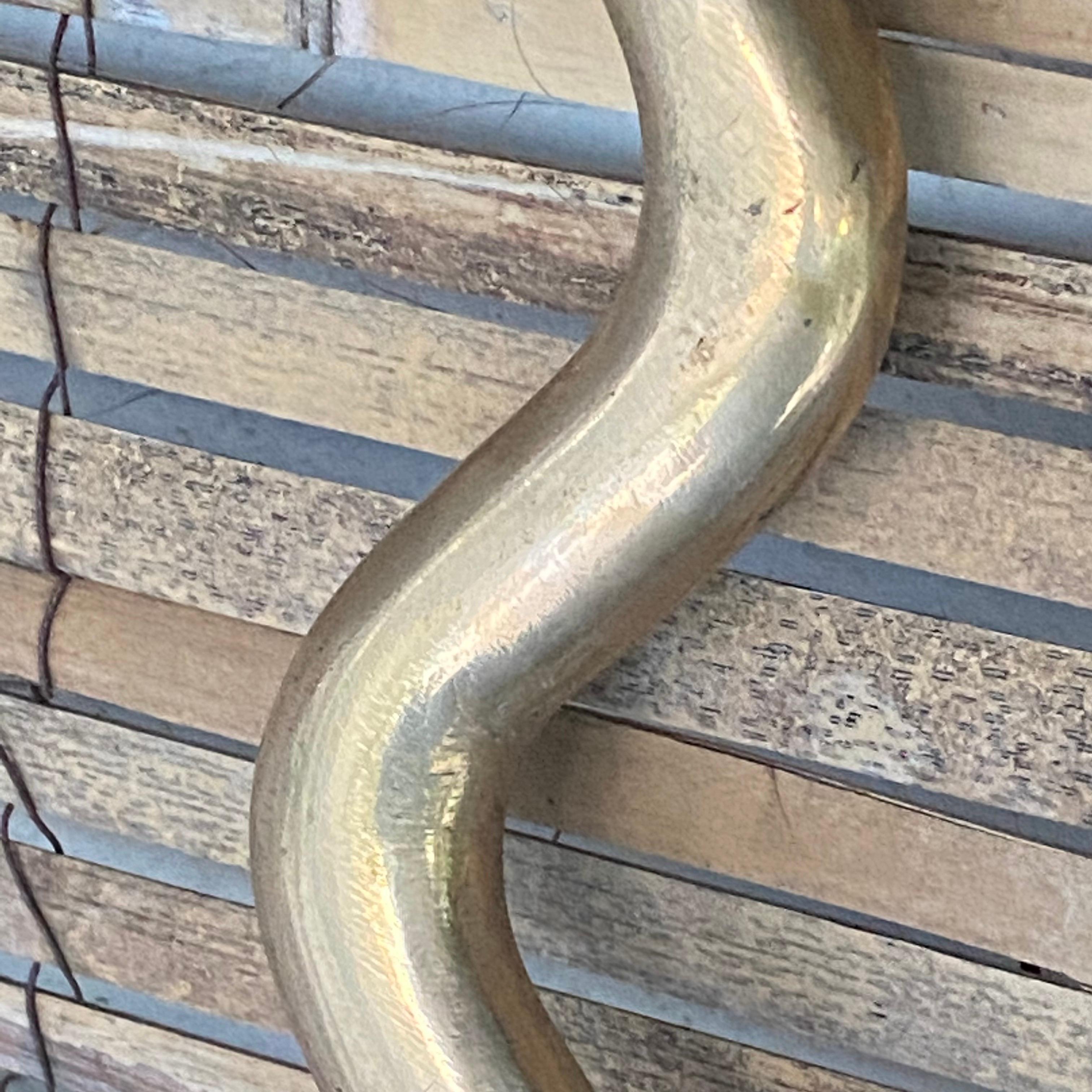 Mid-20th Century Sconce, Cobra Shade, Bronze, France, 1960