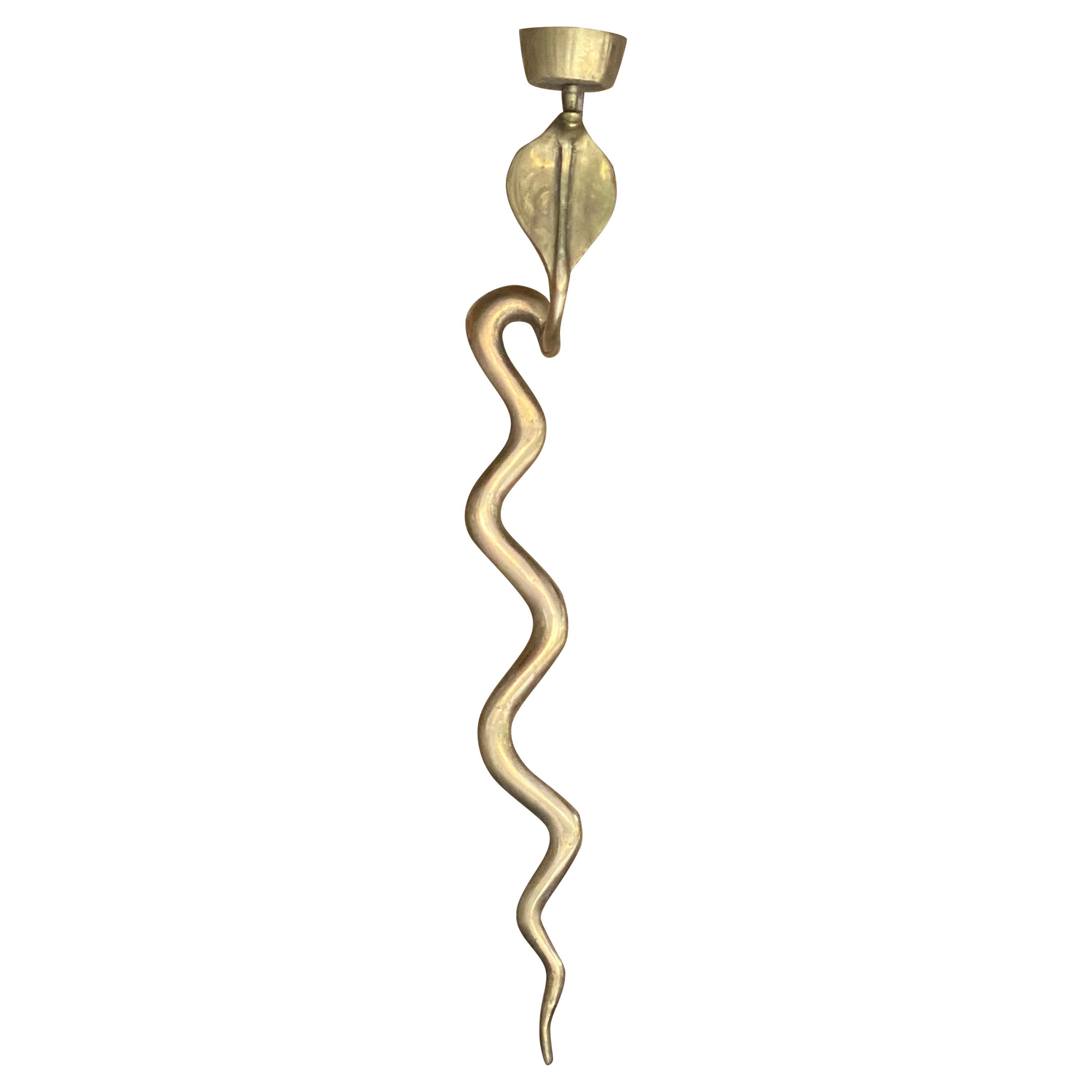 Sconce, Cobra Shade, Bronze, France, 1960