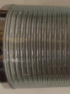 Sconce, French in Glass and Chrome, Style, Art Deco, 1930