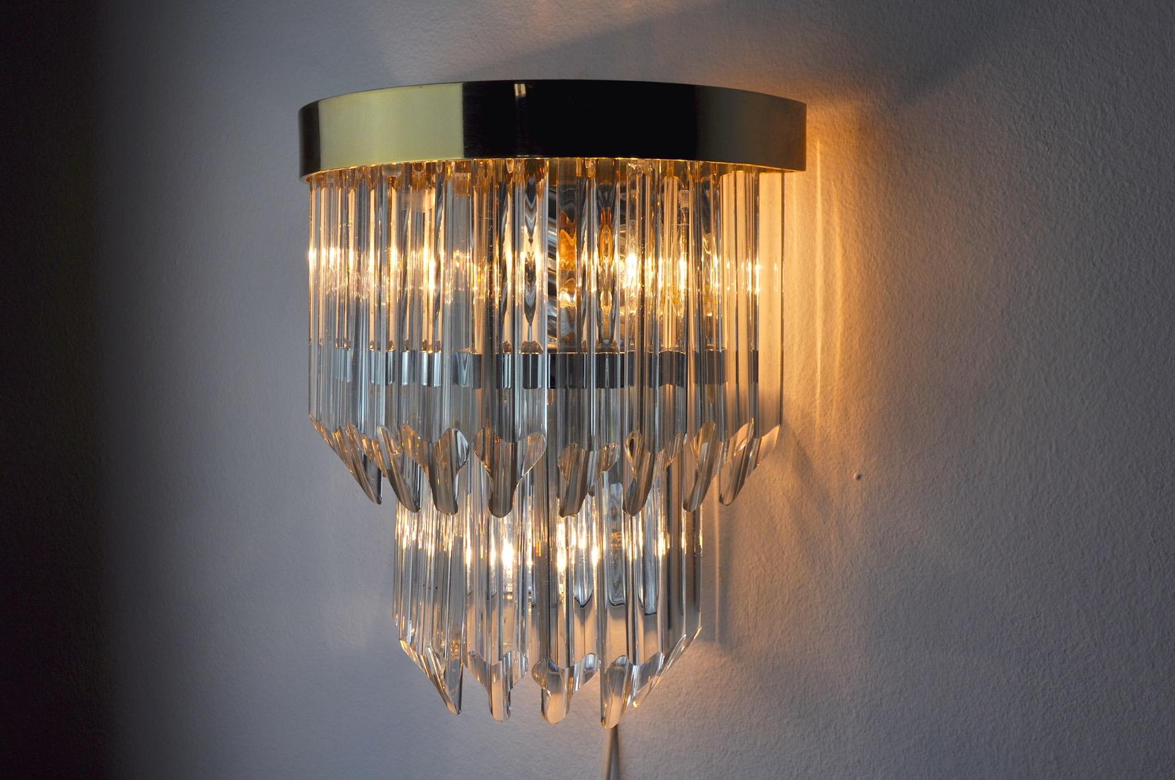 Glass Sconce from Venini, Italy, 1970s For Sale