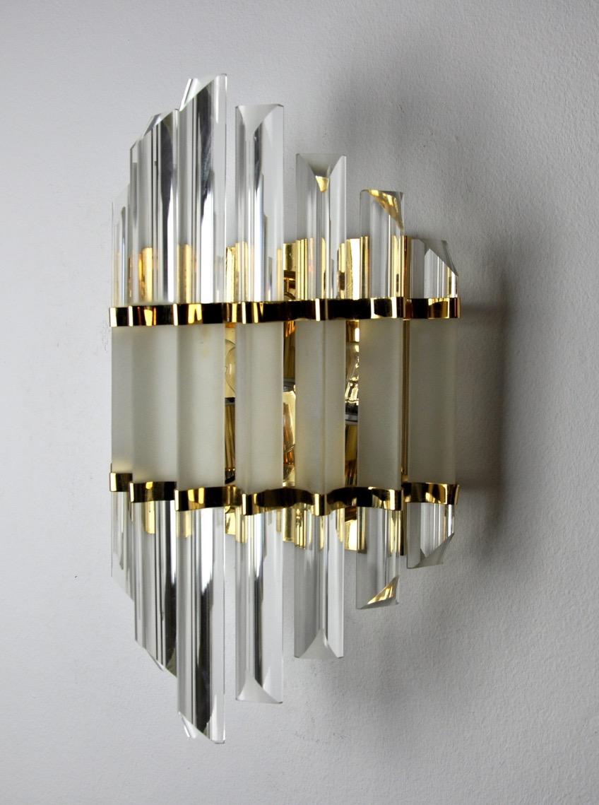 Hollywood Regency Sconce from Venini, Italy, 1970s For Sale