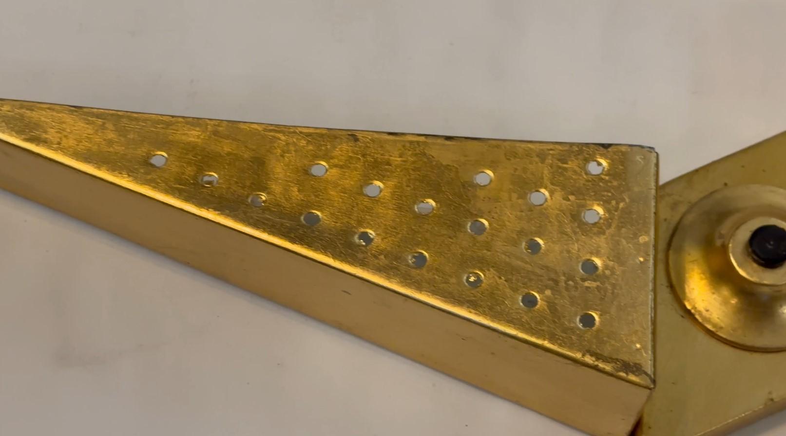 Applique en métal, feuille d'or, année : 1960, Italie en vente 5