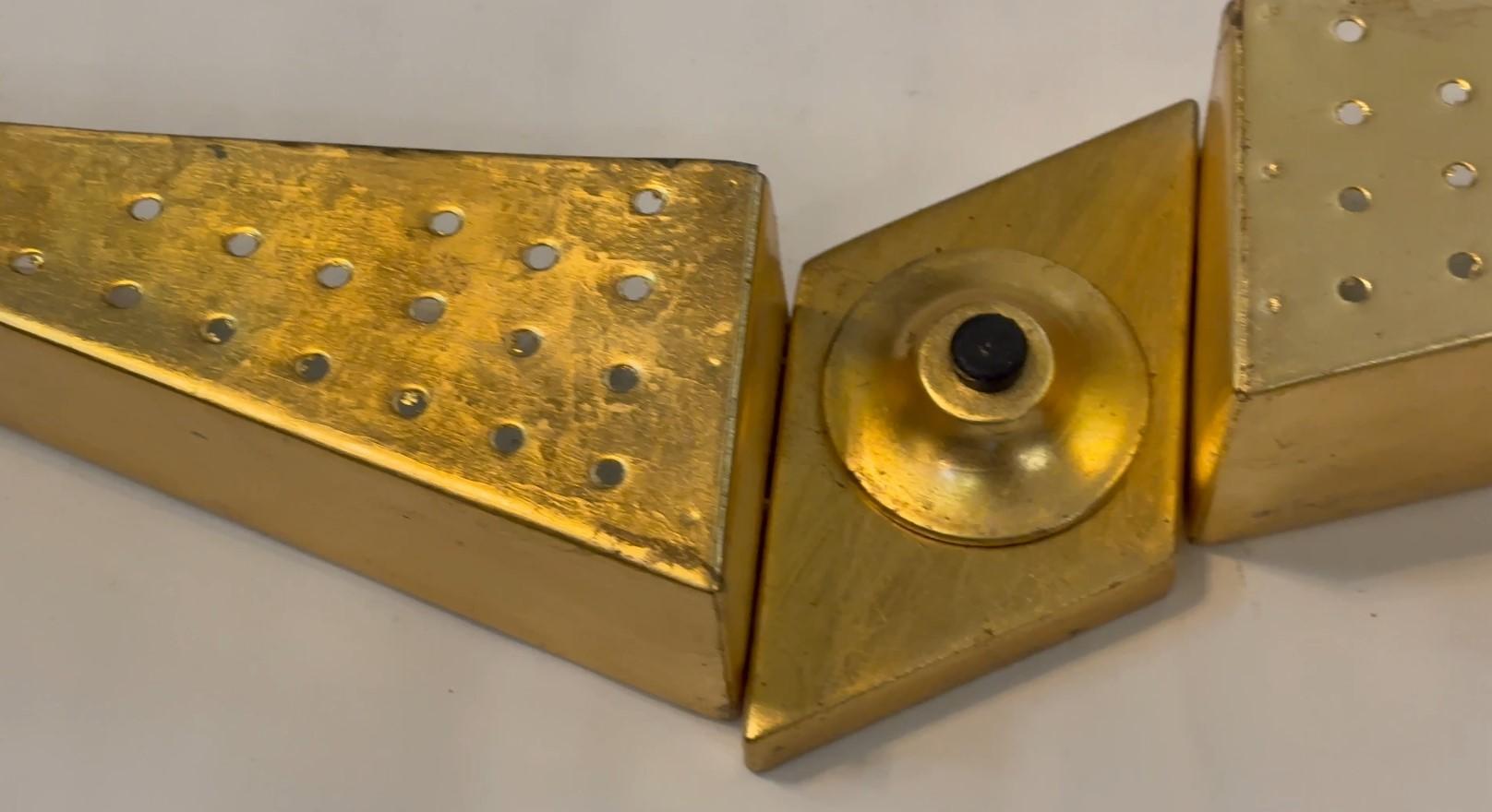 Applique en métal, feuille d'or, année : 1960, Italie Bon état - En vente à Ciudad Autónoma Buenos Aires, C