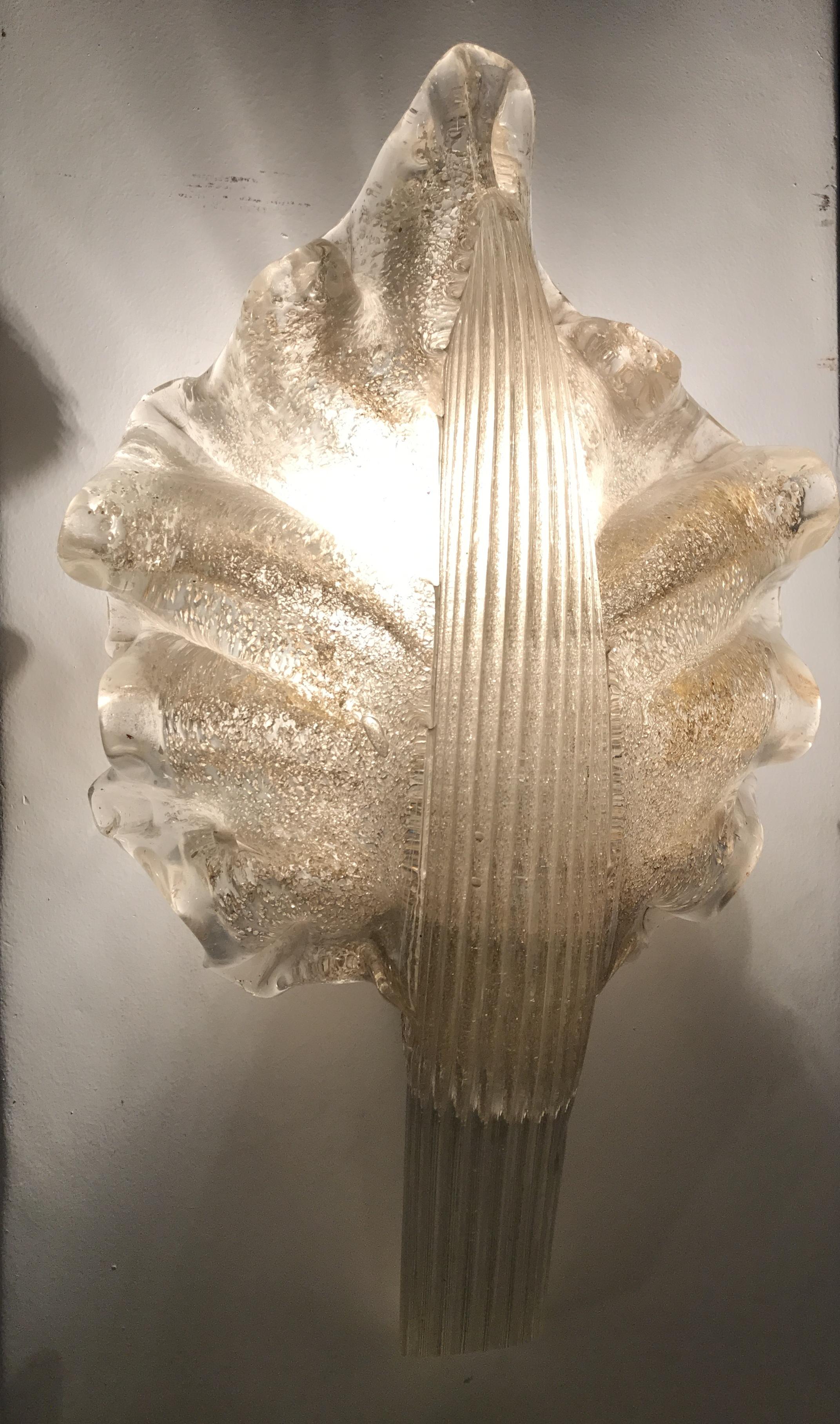 Sconce in Murano and Gold, Style, Art Deco, 1920, Italian In Good Condition For Sale In Ciudad Autónoma Buenos Aires, C