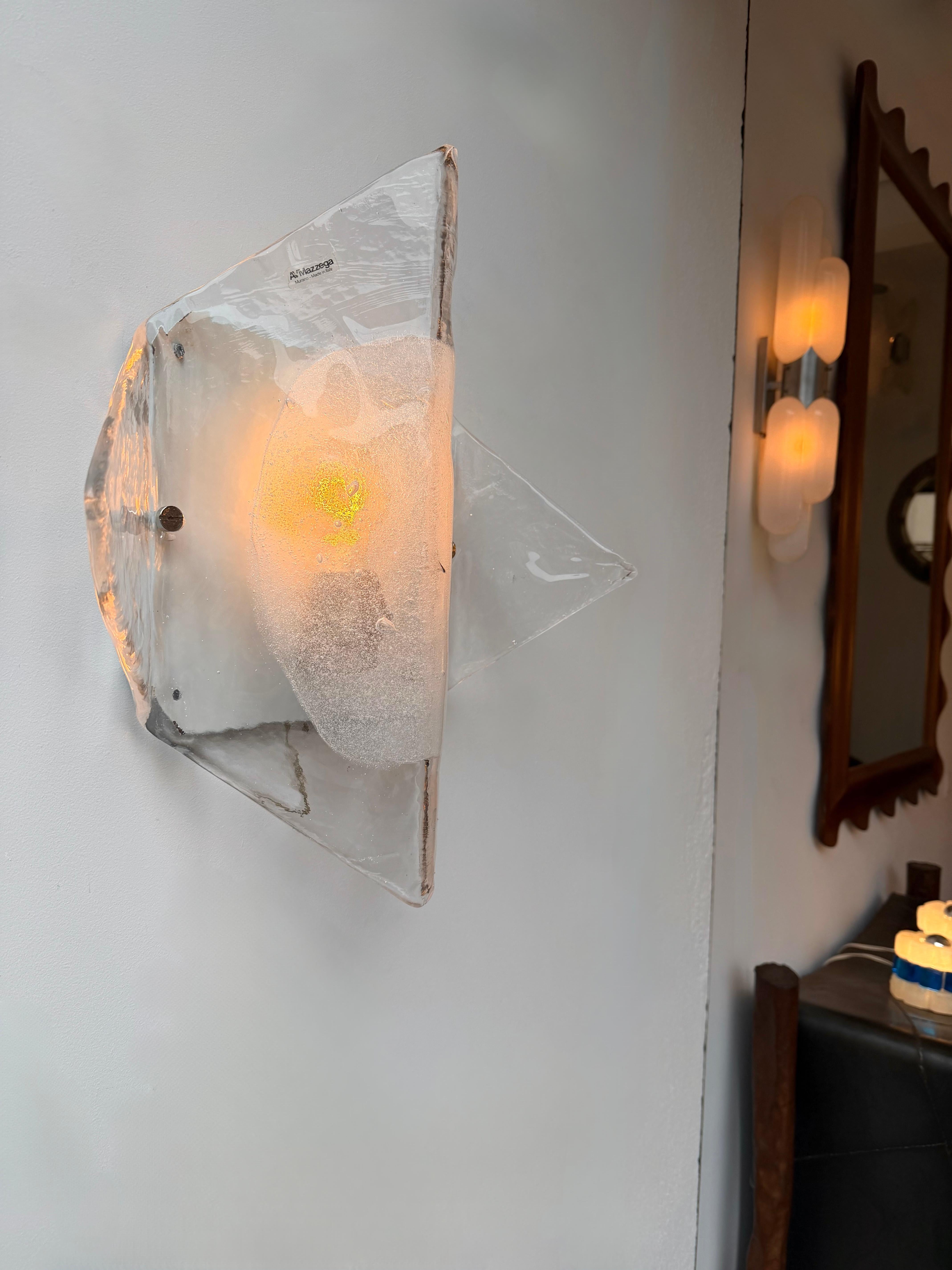 Lámpara LP253 Cristal de Murano de Carlo Nason para Mazzega, Italia, años 70 Moderno de mediados de siglo en venta