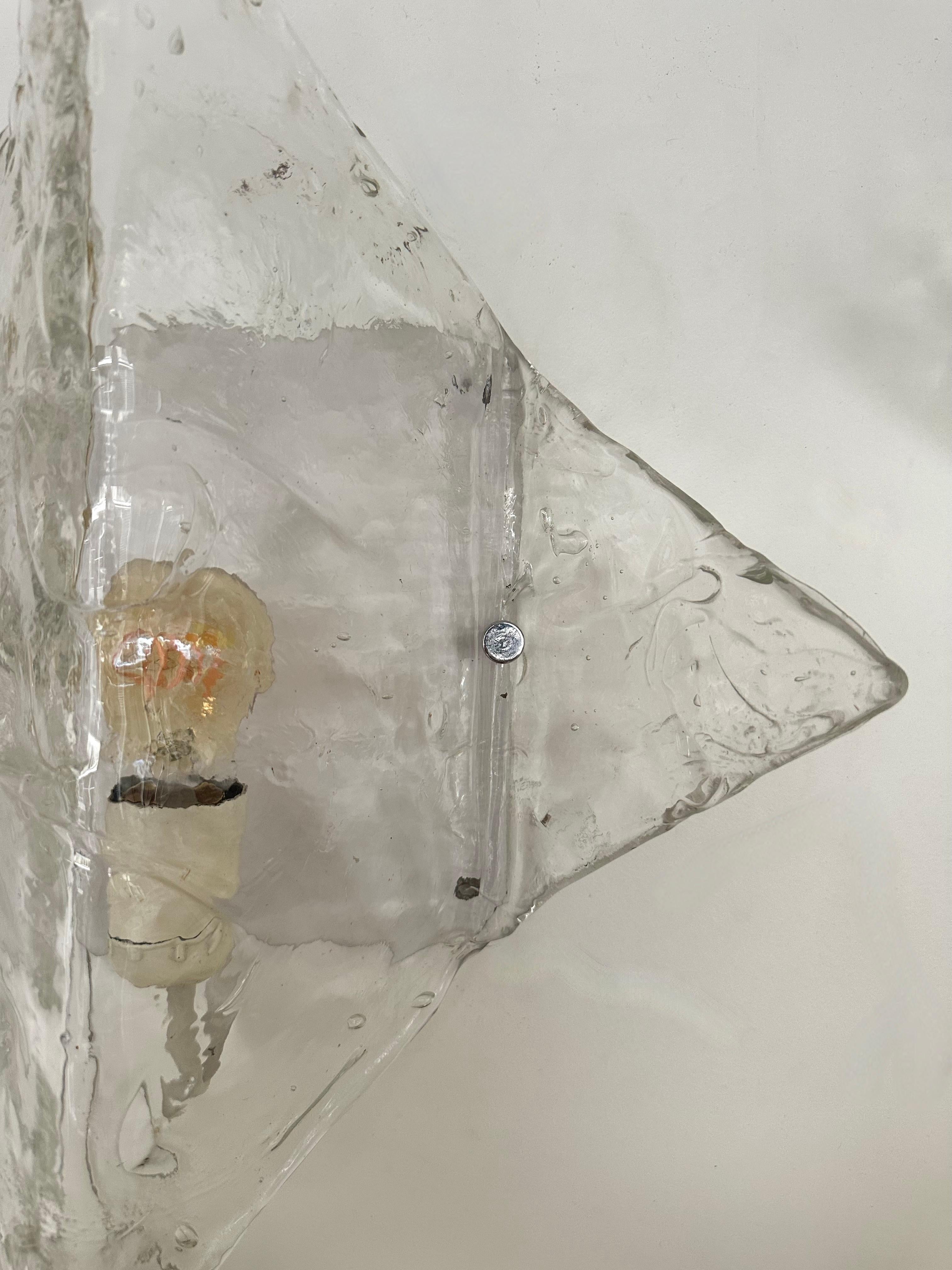 Late 20th Century Sconce LP253 Murano Glass by Carlo Nason for Mazzega, Italy, 1970s For Sale