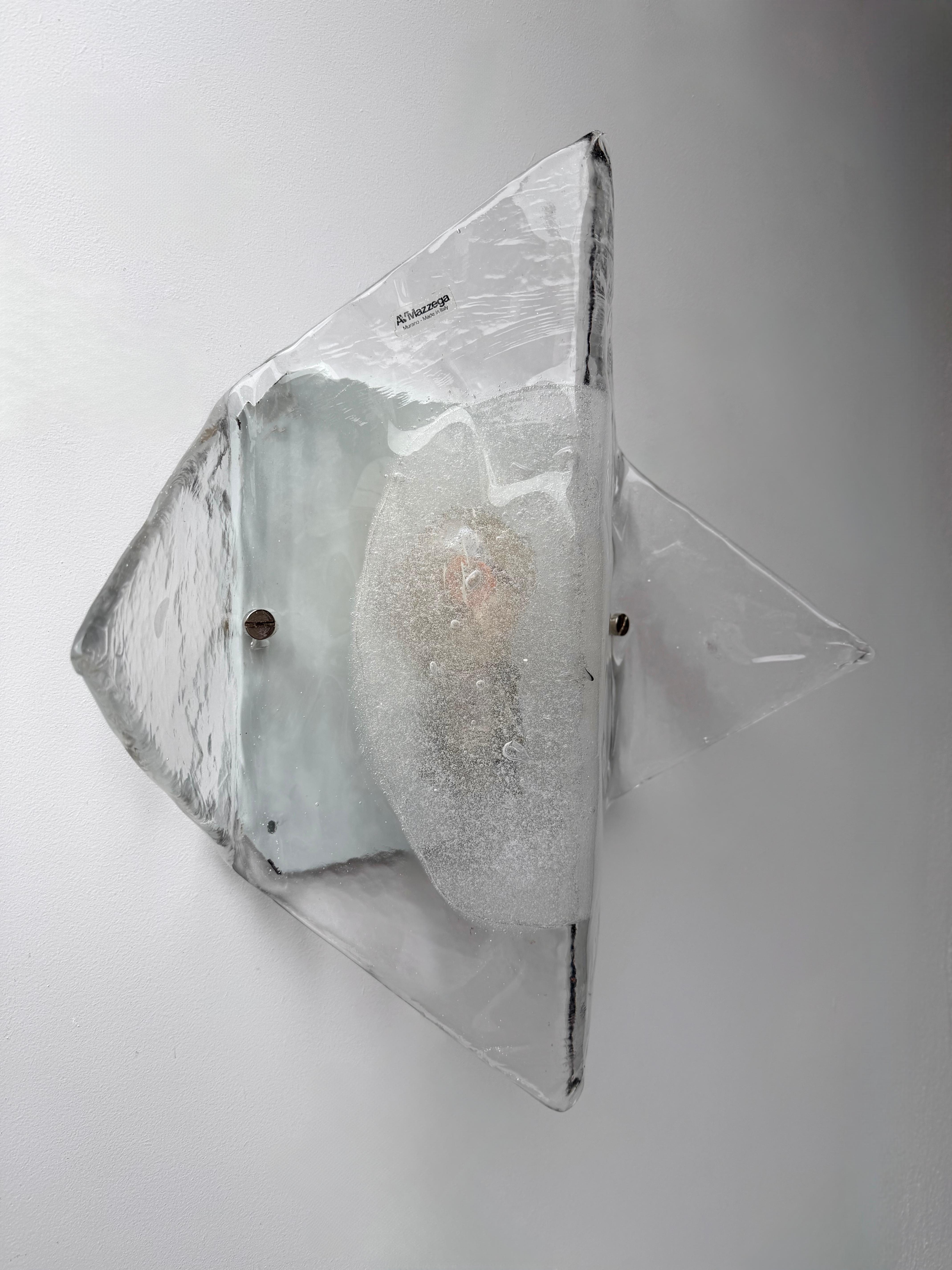 Lámpara LP253 Cristal de Murano de Carlo Nason para Mazzega, Italia, años 70 Metal en venta