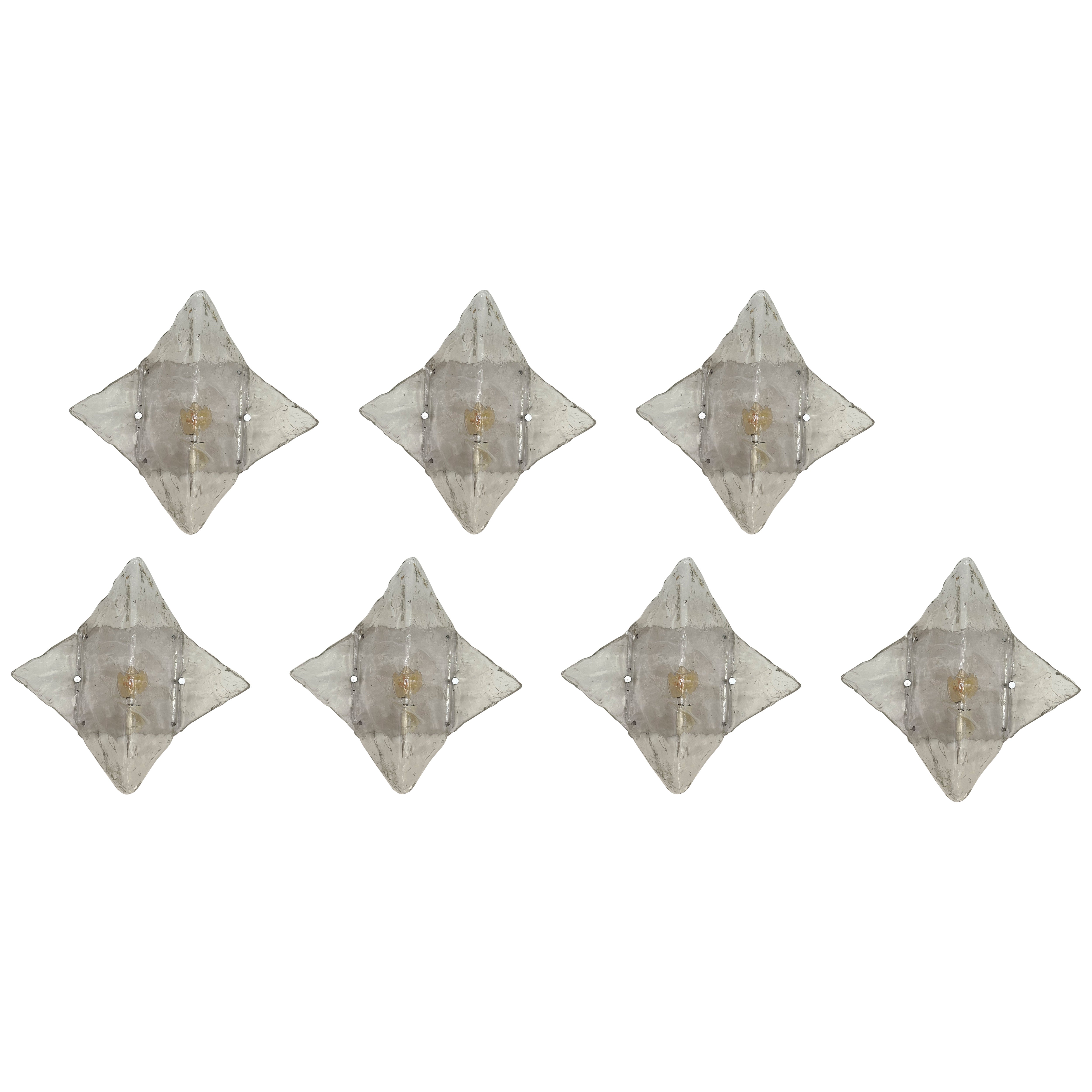 Sconce LP253 Murano Glass by Carlo Nason for Mazzega, Italy, 1970s