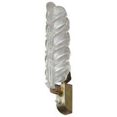Lámpara  Vidrio de Murano Diseño Barovier Italiano Moderno de Mitad de Siglo